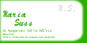 maria suss business card